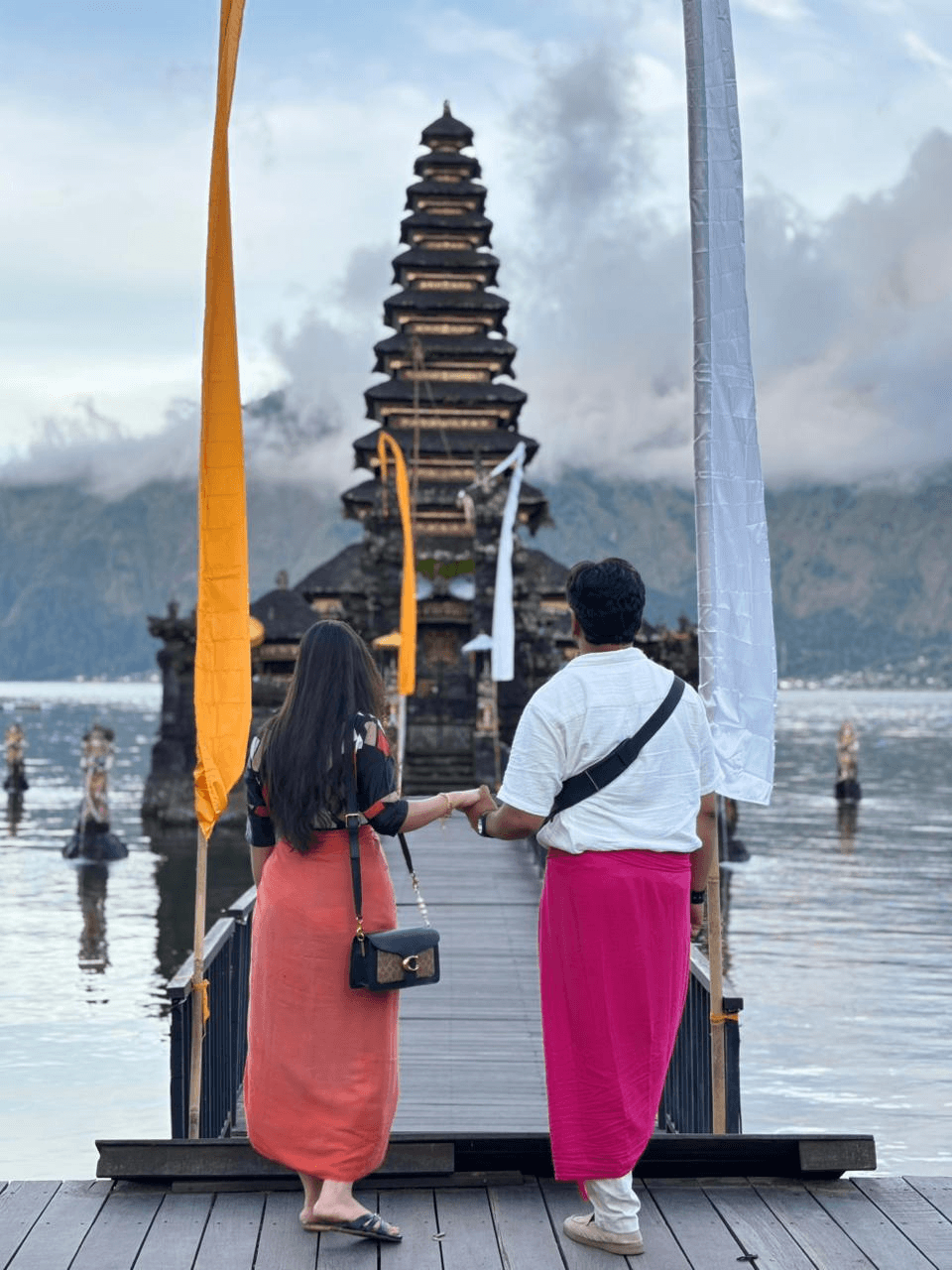 Walking to the floating temple